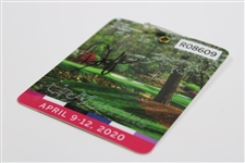 Dustin Johnson Signed 2020 Masters Tournament Series Badge #R08609 JSA ALOA