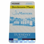 2019 Masters Tournament Tuesday Berckmans Place Badge #H02668