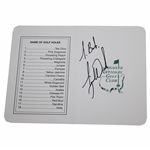 Tiger Woods Signed Augusta National Scorecard Full JSA# YY09665