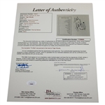 Tiger Woods Signed Augusta National Scorecard Full JSA# YY09665