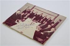 Herman Keiser Signed 1960 Masters Dinner Photo - Matted JSA ALOA