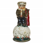 Vintage Hand Painted Brass Caddie Bell