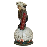 Vintage Hand Painted Brass Caddie Bell