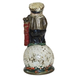 Vintage Hand Painted Brass Caddie Bell