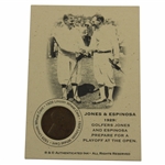 Bobby Jones 1929 Authenticated Ink Lincoln Wheat Penny Card