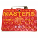 1972 Masters Tournament SERIES Badge #26593 - Jack Nicklaus Winner