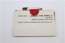 1972 Masters Tournament SERIES Badge #26593 - Jack Nicklaus Winner
