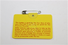 1975 Masters Tournament SERIES Badge #137 - Jack Nicklaus Winner