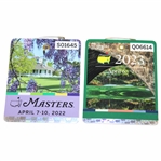 2022 & 2023 Masters Tournament SERIES Badges #S01645- #Q06614 - Sheffler & Rahm Winners