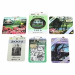 2001, 2002, 2004, 2005, 2006 & 2010 Masters SERIES Badges - Tiger & Mickelson Wins