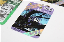 2001, 2002, 2004, 2005, 2006 & 2010 Masters SERIES Badges - Tiger & Mickelson Wins