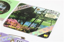 2001, 2002, 2004, 2005, 2006 & 2010 Masters SERIES Badges - Tiger & Mickelson Wins