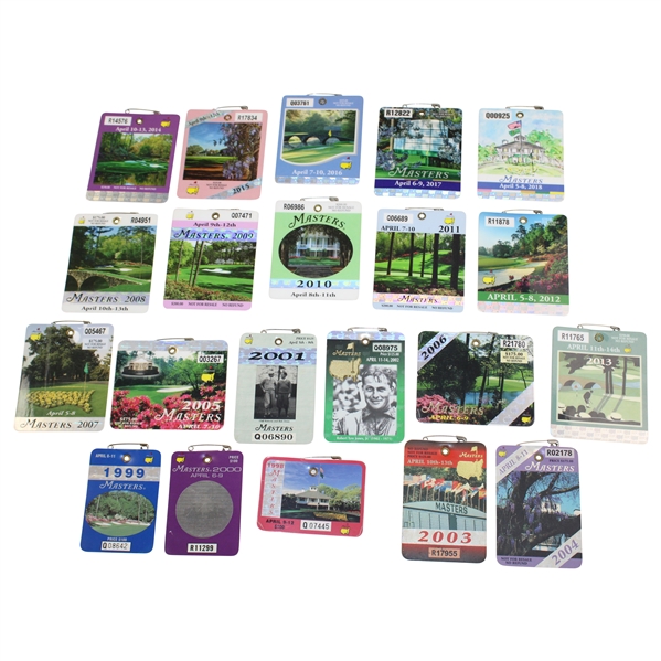 1998-2018 Masters Tournament SERIES Badges