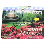 Tiger Woods Signed 2005 Masters Tournament Series Badge #R20184 JSA FULL #YY11937