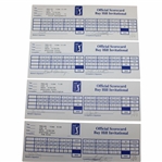 Montgomerie/Kite/Harrington & Clarke Signed 1998/1999 Match Used Bay Hill Inv. Scorecards