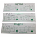 Woosnam/Olazabal/Azinger & others Signed 1998 Signed Matched Used Freeport McDermott Scorecards