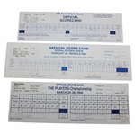 Faldo, Floyd & Watson Signed Match Used Scorecards - The Players, Doral-Ryder Open & Byron Nelson Classic