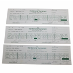 Sutton/Els/Love III/Simpson/Wadkins/Crenshaw Signed 1994 Match Used Memorial Tournament Scorecards