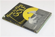 1939 'How To Play Golf' 2nd Edition Book by Ben Thompson Signed By Author