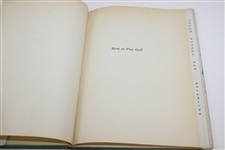1939 'How To Play Golf' 2nd Edition Book by Ben Thompson Signed By Author