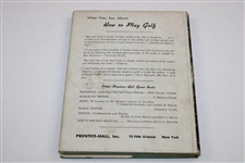 1939 'How To Play Golf' 2nd Edition Book by Ben Thompson Signed By Author
