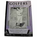 1931 Golfers Magazine Issue w/Walter Hagen on the Cover - March