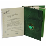 The Masters-Profile Of A Tournament with Letter From Cliff Roberts Secretary