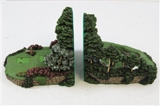 Augusta National 13th Hole Tee & Green Bookends