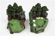Augusta National 13th Hole Tee & Green Bookends