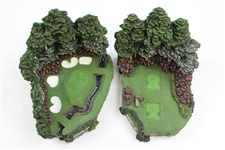 Augusta National 13th Hole Tee & Green Bookends