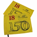 Two (2) Brooks Koepka Signed 150th OPEN at St. Andrews Flag JSA ALOA