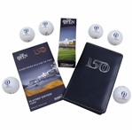 150th OPEN at St. Andrews Scorecard Holder, Yardage Book, Sleeve & 6 Logo Golf Balls