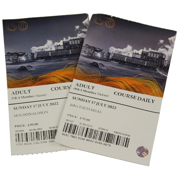 Two (2) 150th OPEN at St. Andrews Sunday Final Round Tickets
