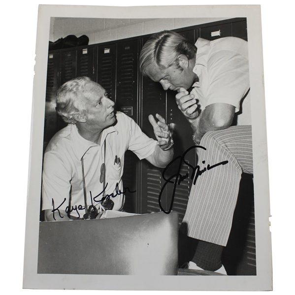 Jack Nicklaus & Writer Kaye Kessler Signed B&W Photo JSA ALOA