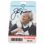 Jack Nicklaus Signed 2009 Memorial Tournament Clubhouse Badge #48154 - Tiger Win JSA ALOA