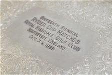 1965 Ryder Cup at Royal Birkdale Golf Club Silver Plate on Copper Tray