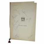 Jack, Arnie & Others Signed 1971 The Ryder Cup at Old Warson CC Victory Dinner Menu JSA ALOA