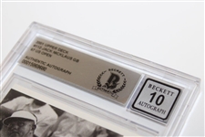 Jack Nicklaus Signed 2001 Upper Deck Golden Bear '1967' Card #112 - Beckett Graded 10 Autograph