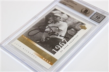 Jack Nicklaus Signed 2001 Upper Deck Golden Bear '1967' Card #112 - Beckett Graded 10 Autograph