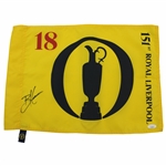 Brian Harman Signed 2023 The Open Championship at Royal Liverpool Screen Flag JSA #AL87643