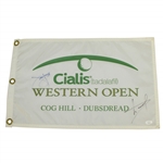 Jim Furyk & Luke Donald Signed Western Open Flag JSA #EE56162