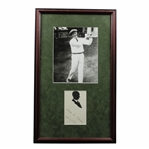 Jerome Travers Signed Cut with Photo Display - Framed PSA/DNA FULL Letter #AJ06025