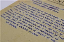 1948 Western Union Invite to Ed Furgol to Play Cavalier Specialists Golf Tournament - March 2nd