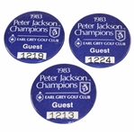 Sam Sneads 1983 Peter Jackson Champions at Earl Grey Golf Club Guest Badges