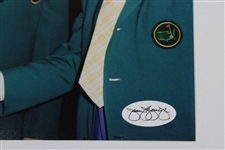 Tommy Aaron Signed Green Jacket with Nicklaus & Roberts 8x10 Photo JSA