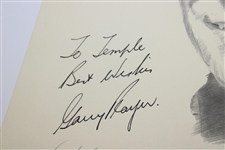 Player, De Vicenzo, ChiChi, Devlin & Bies Signed Ltd Ed Van Zandt Pencil Drawing Prints JSA ALOA