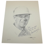 Player, De Vicenzo, ChiChi, Devlin & Bies Signed Ltd Ed Van Zandt Pencil Drawing Prints JSA ALOA