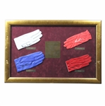 Wall, Player, Casper & Rosburg Signed Golf Gloves Display - 1959 Major Champs - Framed JSA ALOA