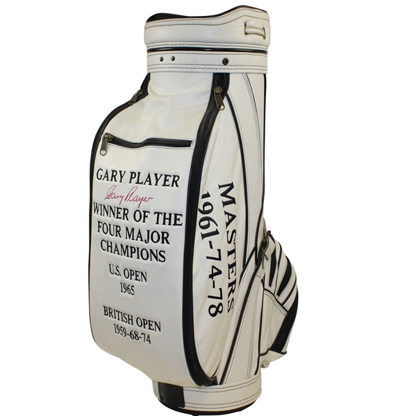 Gary Player Signed Major Championships Winner Grand Slam Commemorative Full Size Golf Bag JSA ALOA