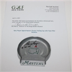 Gary Player Signed Masters Pewter Putting Cup with Years Won Notation JSA ALOA